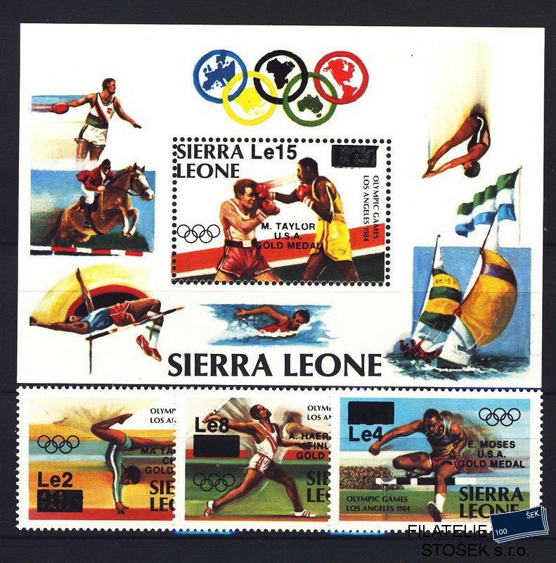 Sierra Leone známky Mi 827-9 + Bl. 33