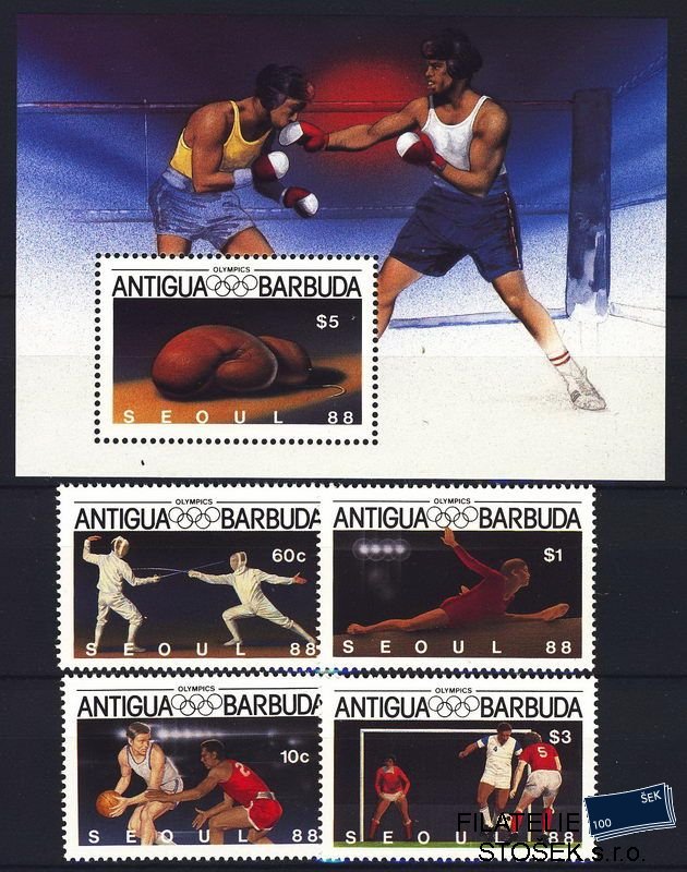 Antigua a Barbuda známky Mi 1020-3 + Bl. 125