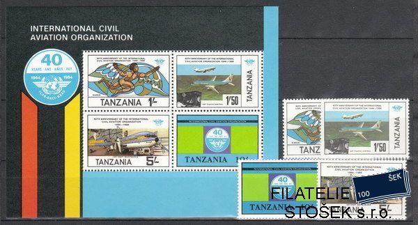 Tanzania známky Mi 246-49+Bl38