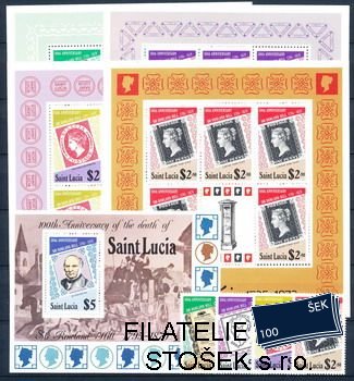 St.Lucia známky Mi 467-70+Bl.18+TL