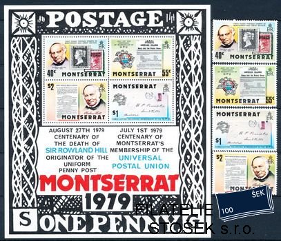 Montserrat známky Mi 406-9+Bl.21