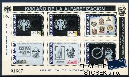 Nicaragua známky Mi Bl.124