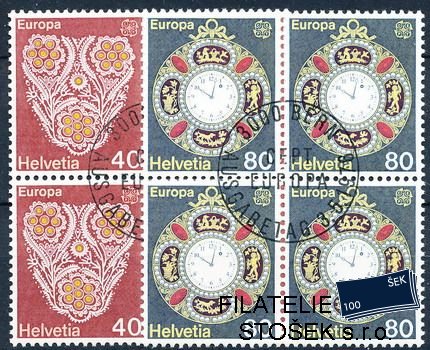 Švýcarsko známky Mi 1073-4 čtyřbloky