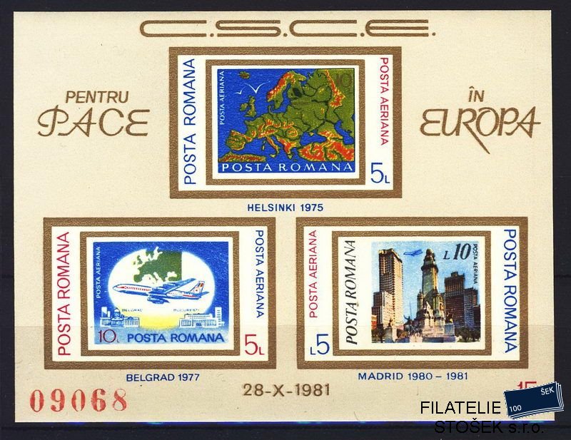 Rumunsko známky Mi Bl. 183