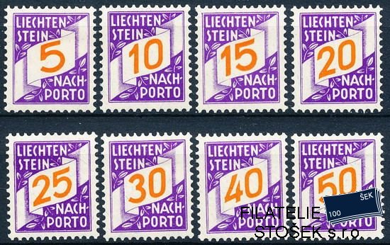 Liechtenstein známky Mi P 13-20