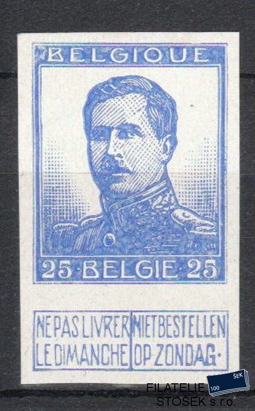 Belgie známky Mi 102 Zt Modrá
