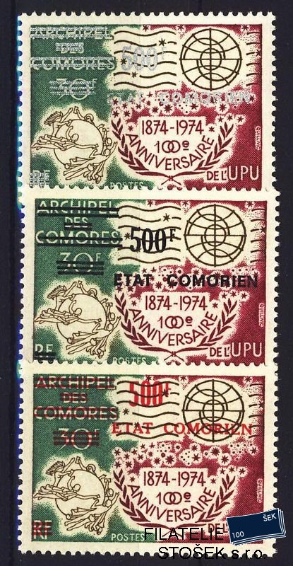 Comores známky Mi 228-9 černá+stříbrná+červená