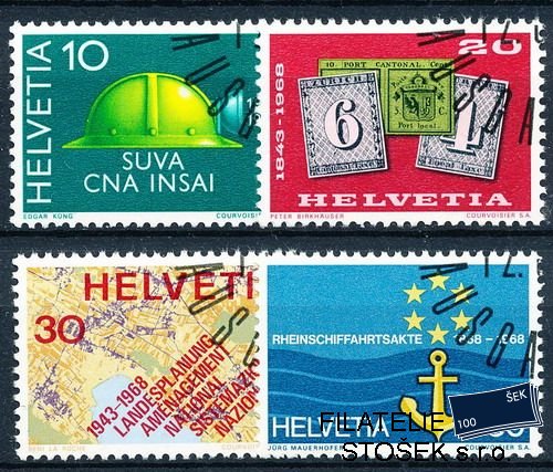Švýcarsko známky Mi 0887-90