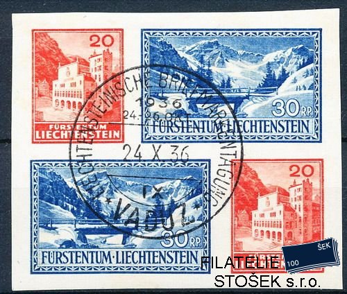 Liechtenstein Mi 0151 známky z aršíku