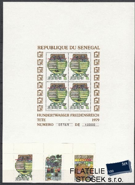 Senegal známky Mi 705-7 + Bl 34-36