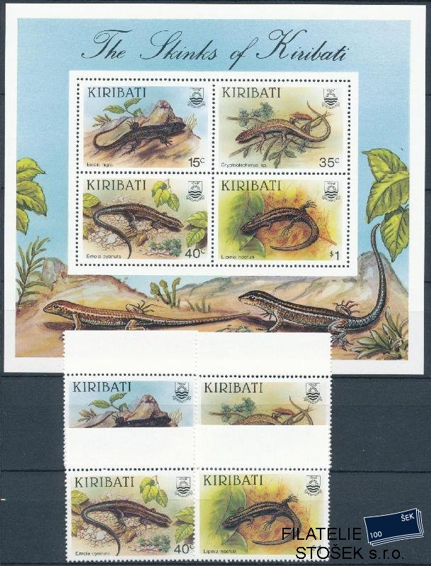 Kiribati známky Mi 493-6 + Bl. 13