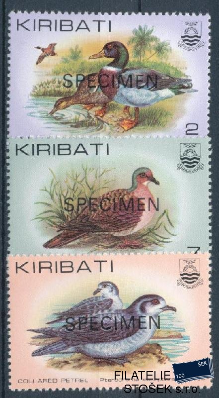 Kiribati známky Mi 383+4+6 SPECIMEN