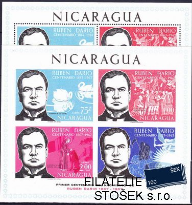 Nicaragua Mi Bl.66 A+B