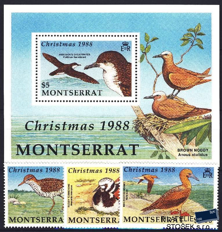 Montserrat  známky Mi 731-33+Bl 50