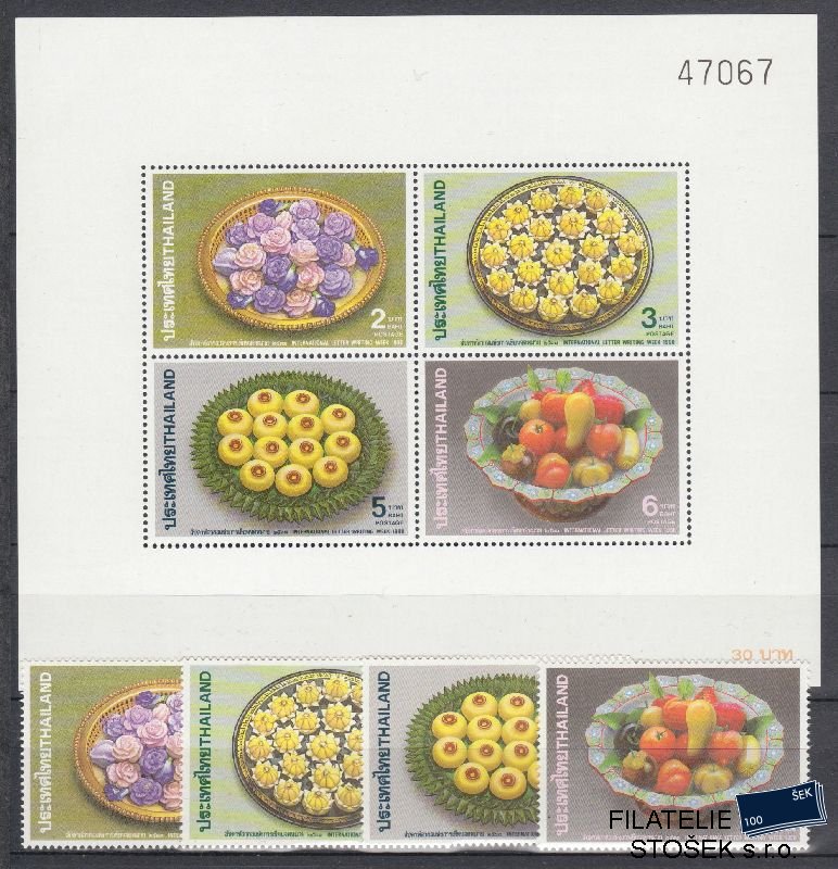 Thajsko známky Mi 1374-77+Bl26