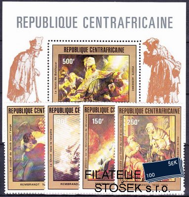 Centrafricaine známky Mi 0721-4+Bl.114