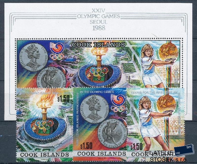 Cook Islands známky Mi 1256-8+Bl 185
