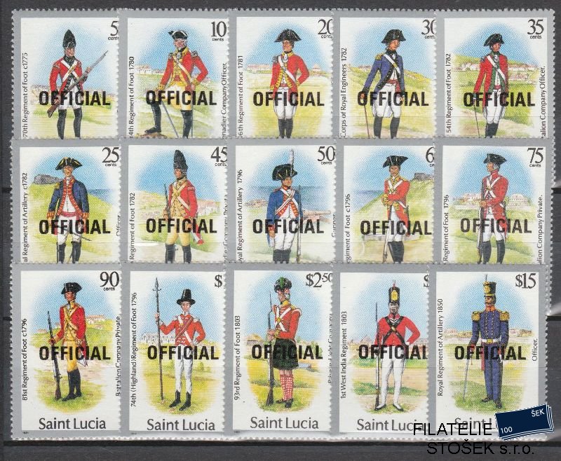St. Lucia známky Mi D13-27