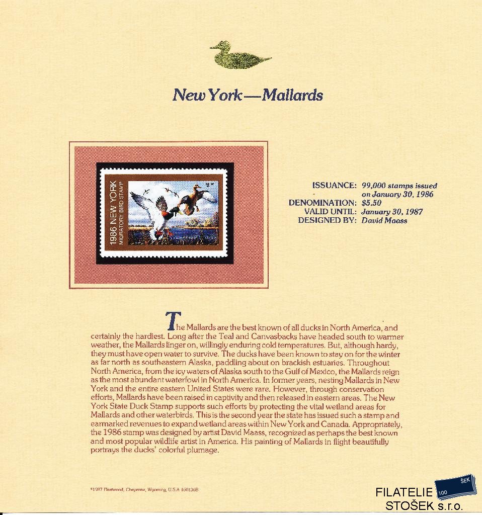 USA známky New York - Mallards