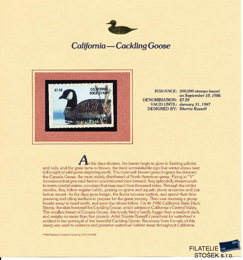USA známky California - Cackling Goose