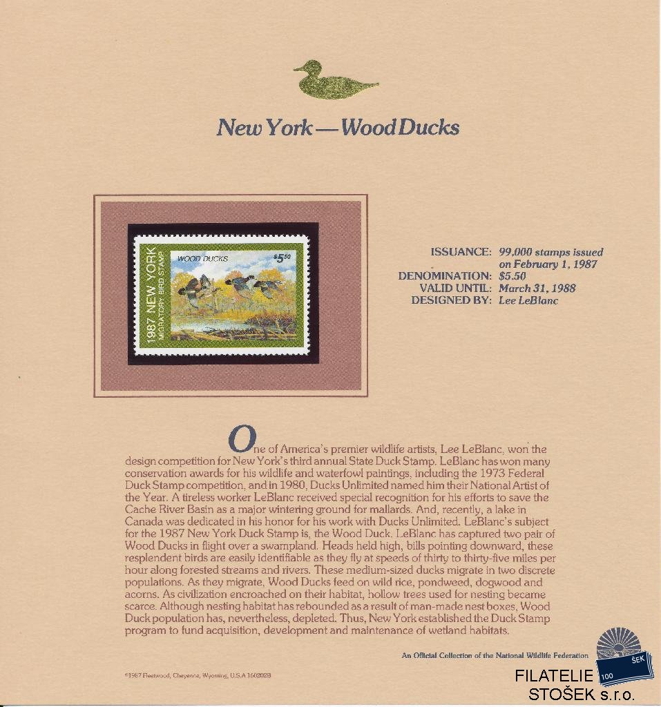 USA známky New York - Wood Ducks