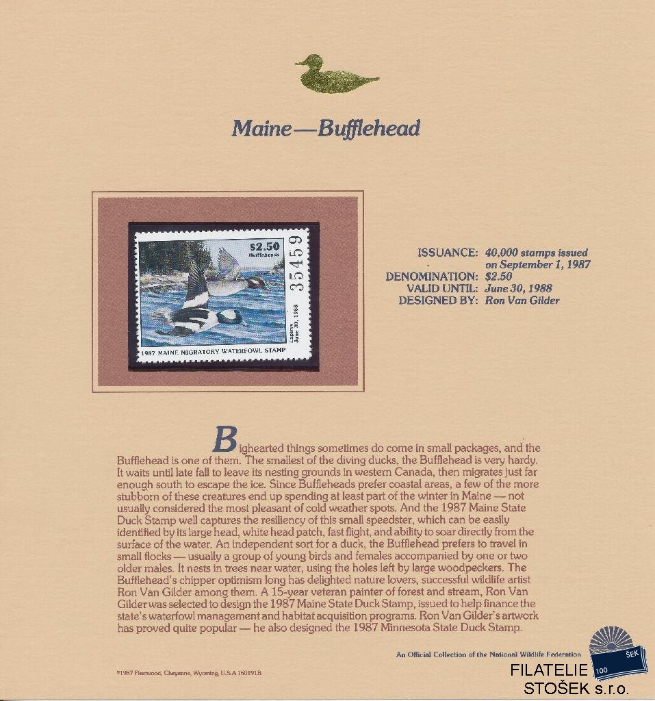 USA známky Maine - Bufflehead