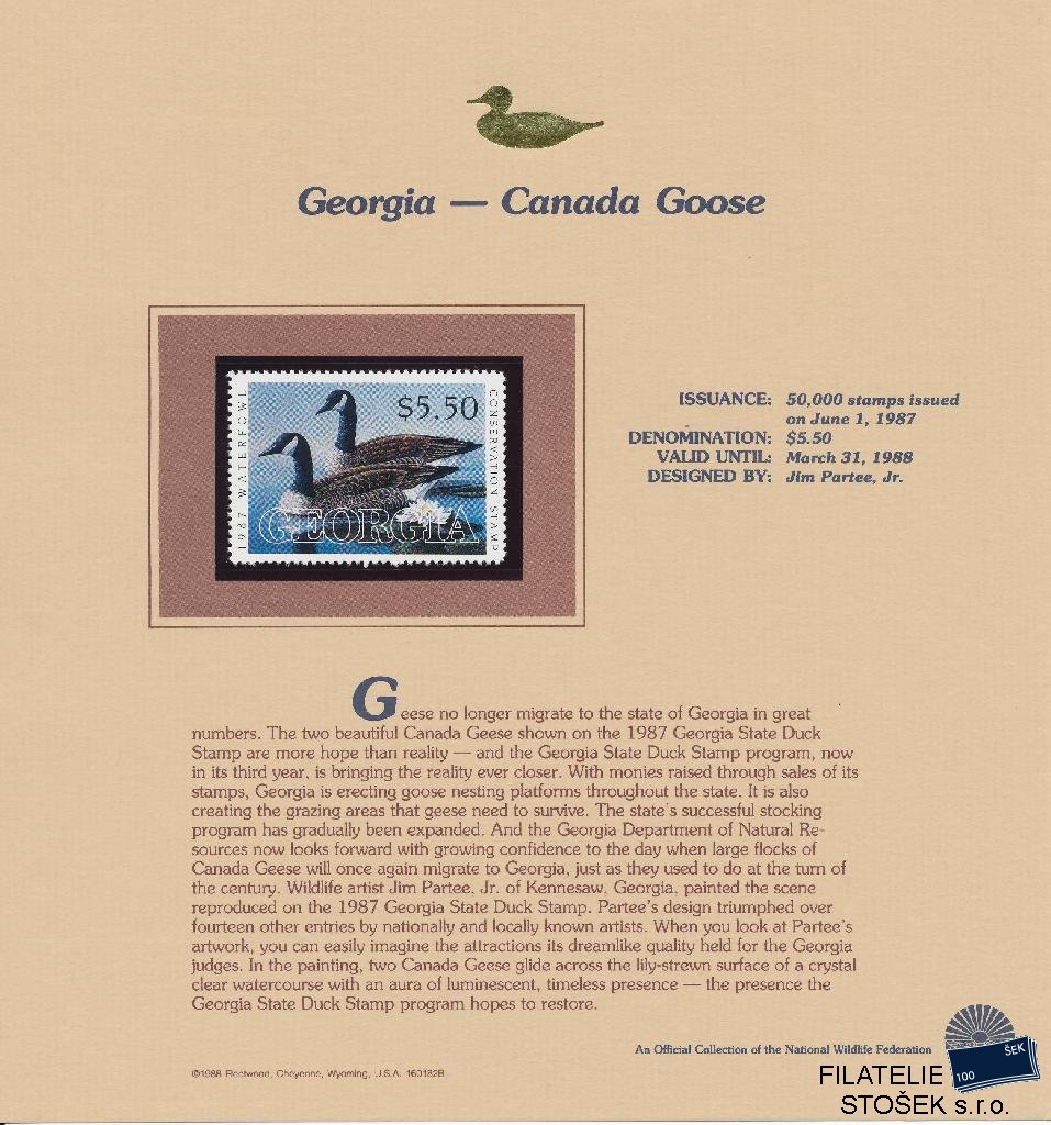 USA známky Georgia - Canada Goose