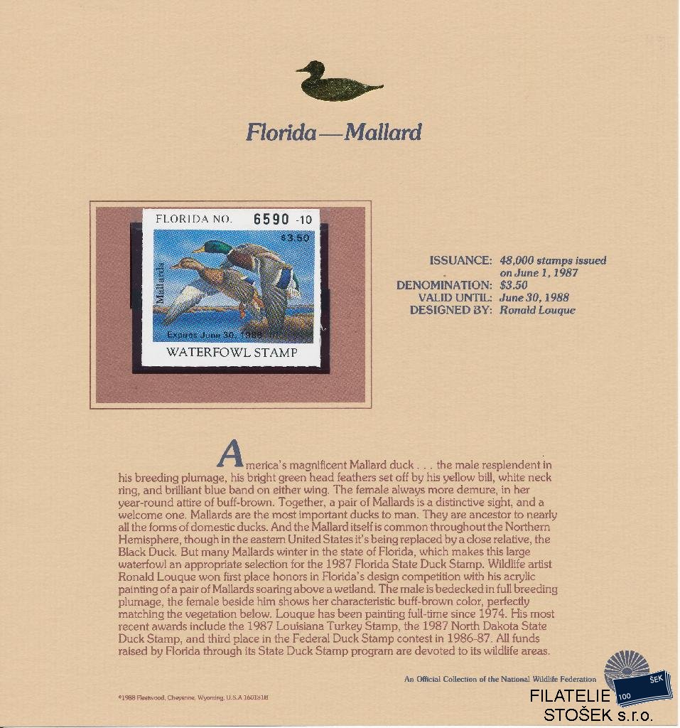 USA známky Florida - Mallard