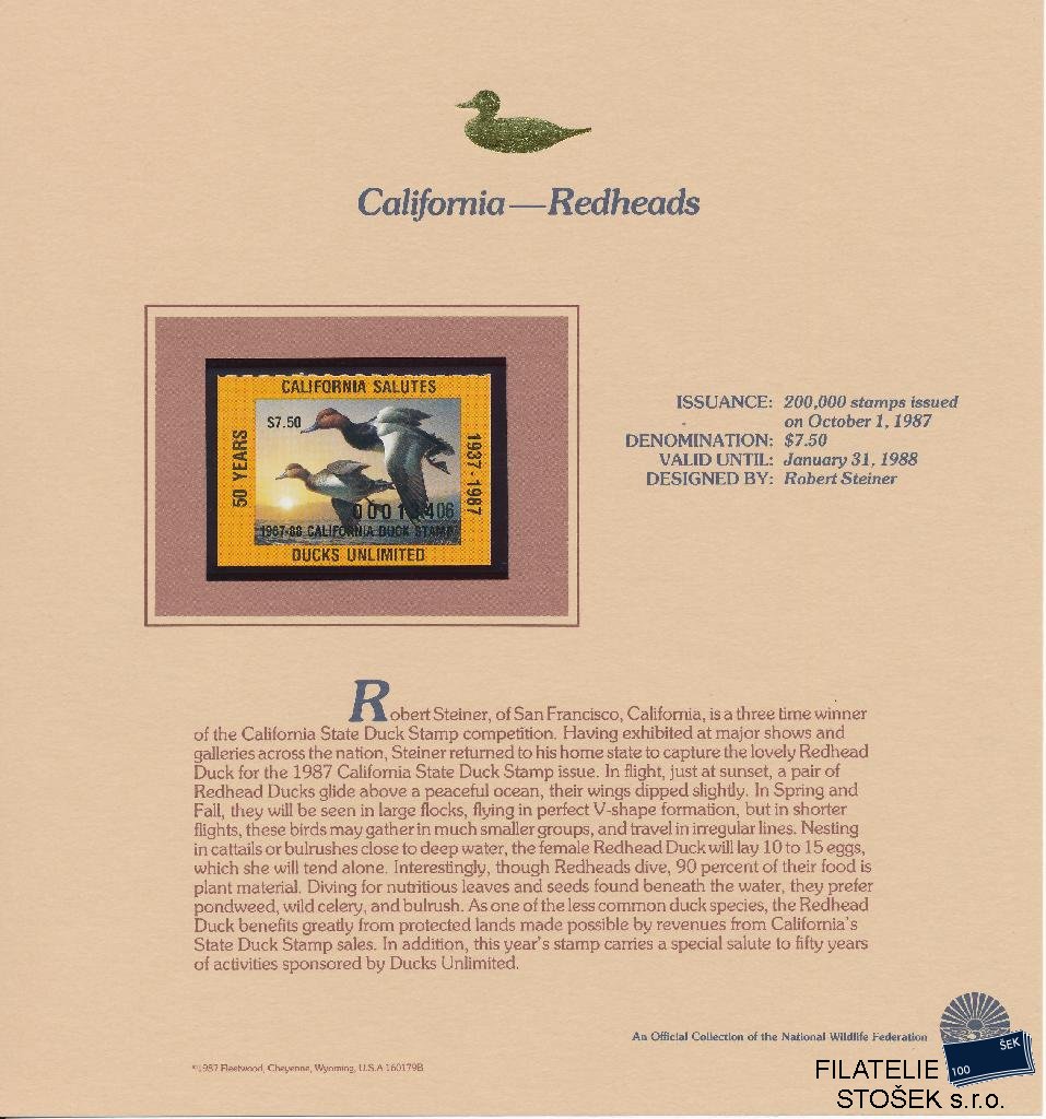 USA známky California - Redheads