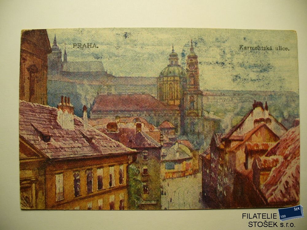 Praha Karmelitská ulice  - pohledy
