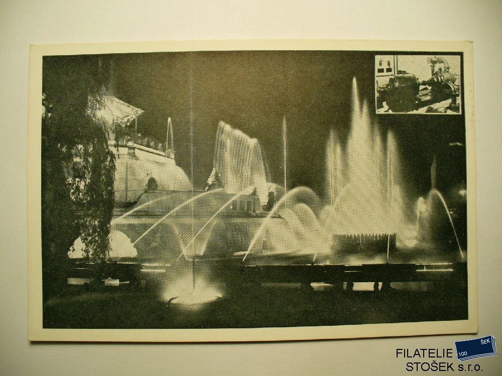 Praha  Sletová fontána v Praze 1932   - pohledy