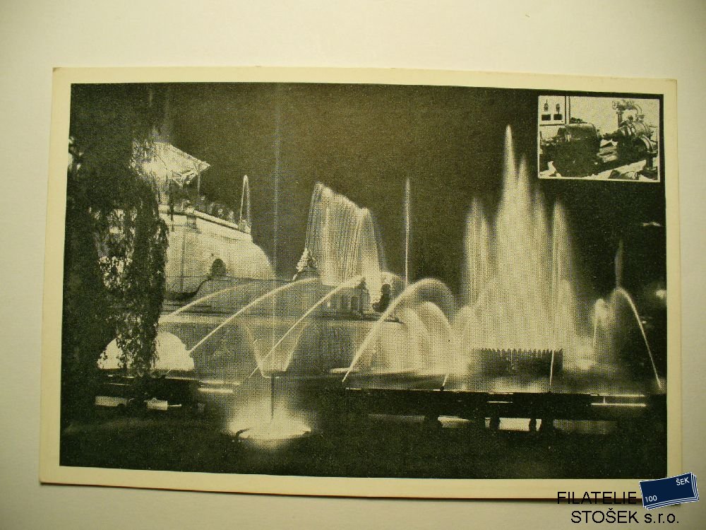Praha  Sletová fontána v Praze 1932  - pohledy