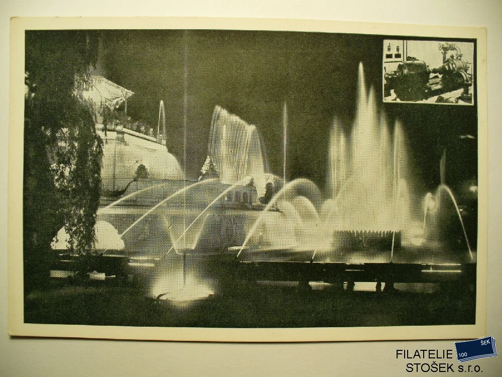 Praha  Sletová fontána v Praze 1932  - pohledy