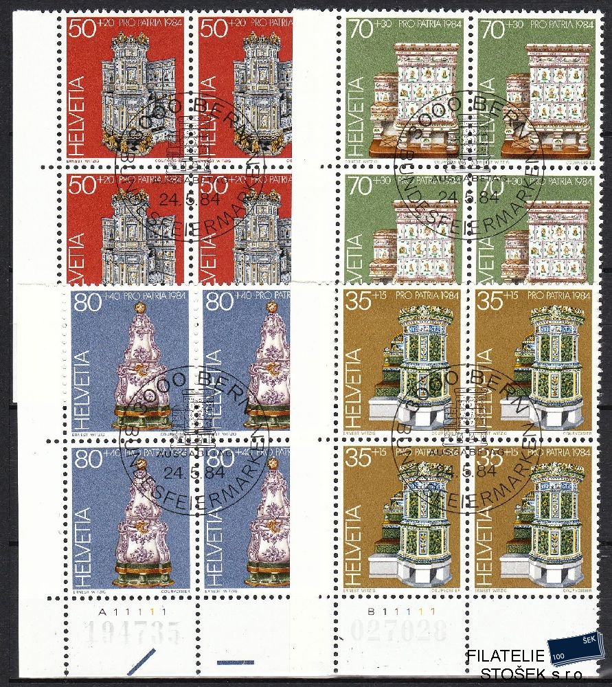 Švýcarsko známky Mi 1272-75 4 Blok