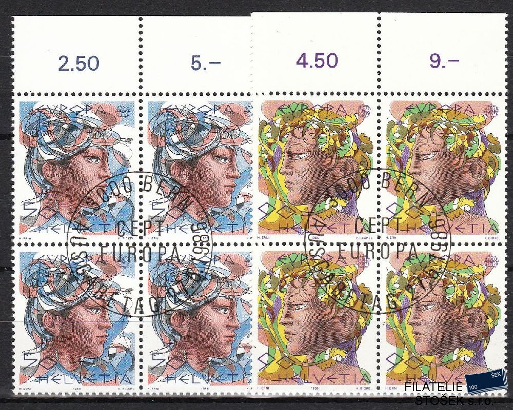 Švýcarsko známky Mi 1315-16 4 Blok