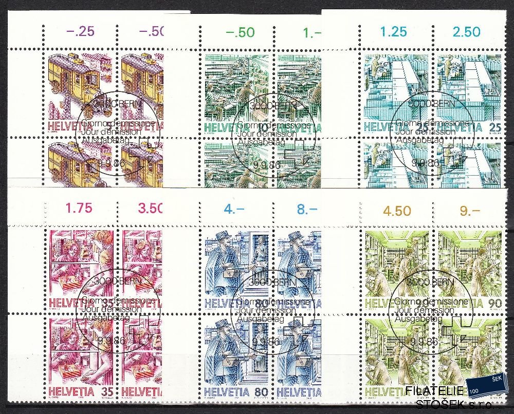 Švýcarsko známky Mi 1321-26 4 Blok