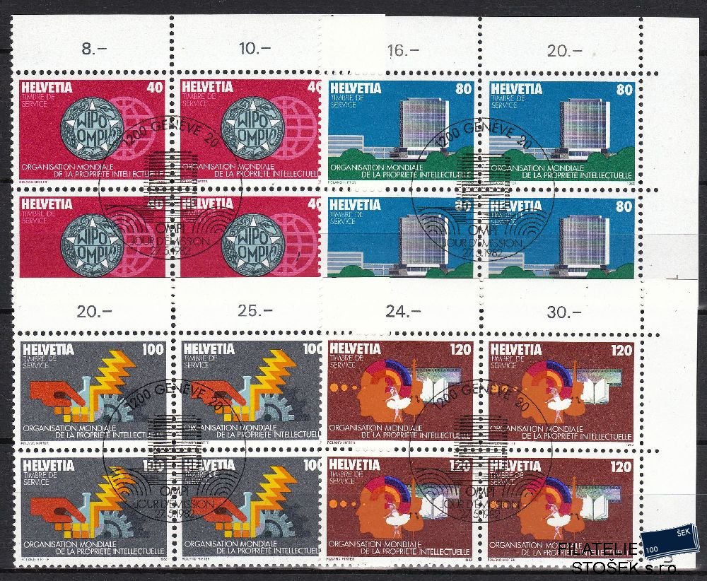 Švýcarsko známky WIPO Mi 1-4 4 Blok