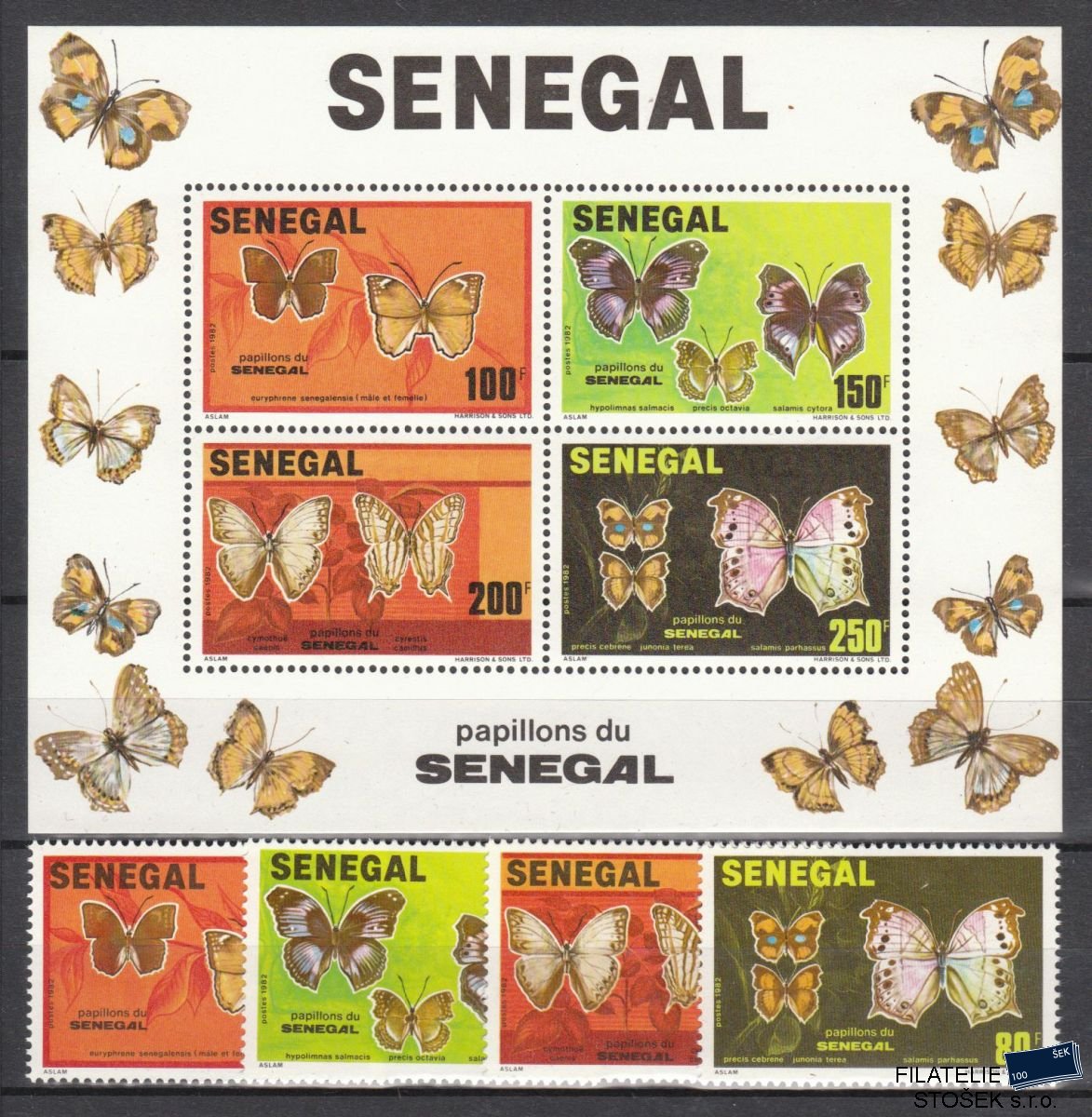 Senegal známky Mi 759-62 + Bl 41