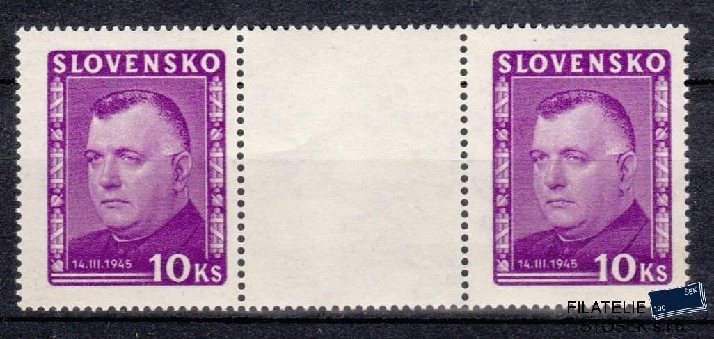 Slovenský štát známky 125M 2 známkové