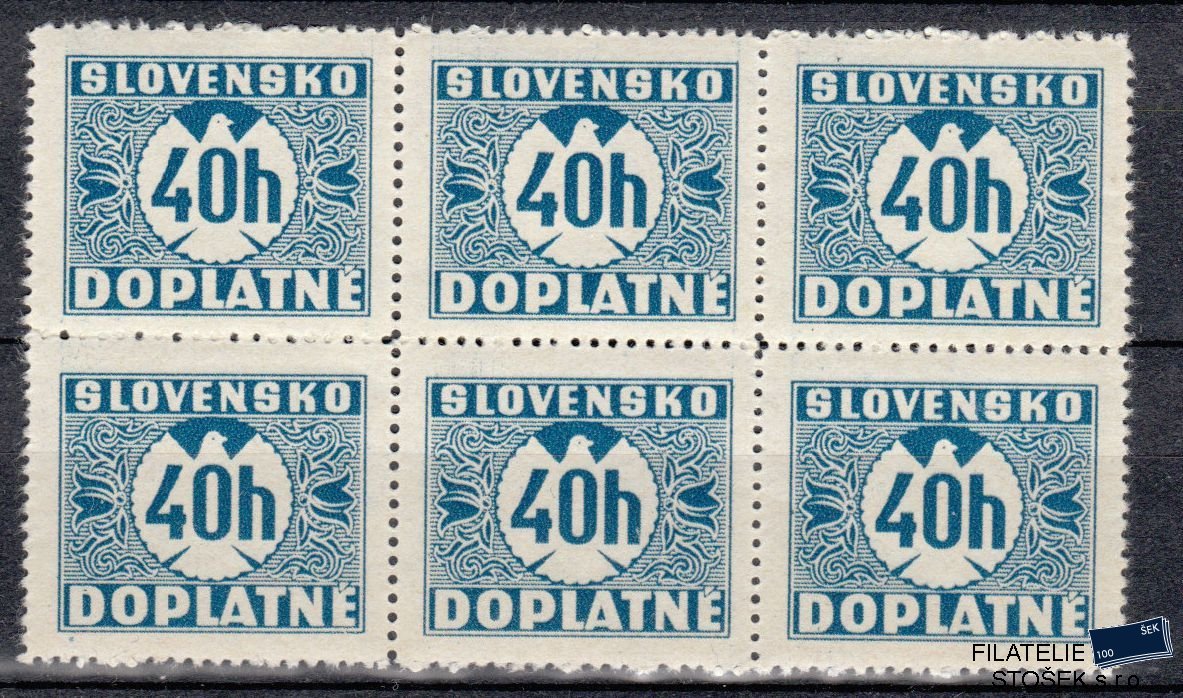 Slovenský štát známky DL 5 Z 6 Blok