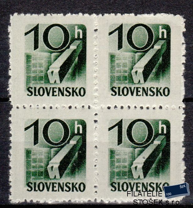 Slovenský štát známky NV 23 4 Blok Perforace