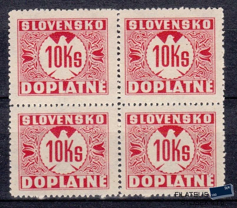 Slovenský štát známky DL 11 4 Blok Průsvitka