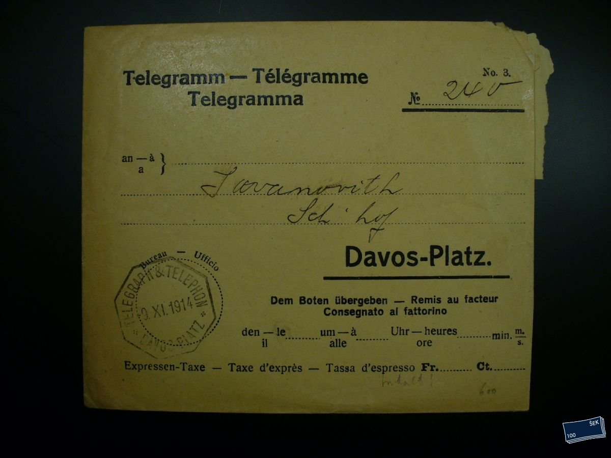 Švýcarsko celistvosti Telegram - Davos Platz
