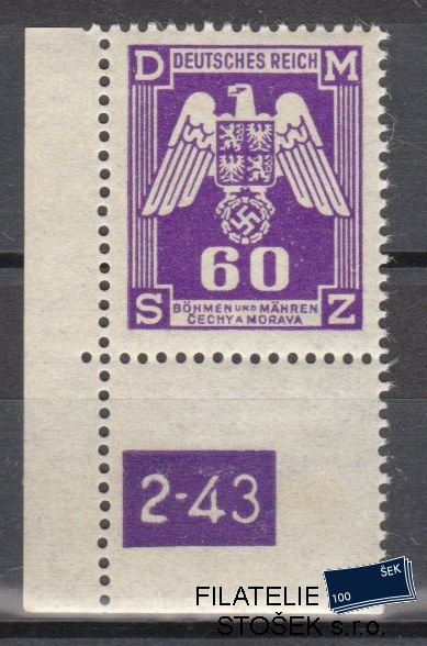 Protektorát známky SL 16 Dz 2-43