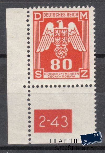 Protektorát známky SL17 Dz 2-43