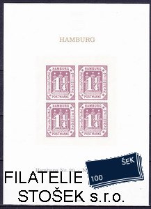 Hamburg známky Mi 20 Novotisk