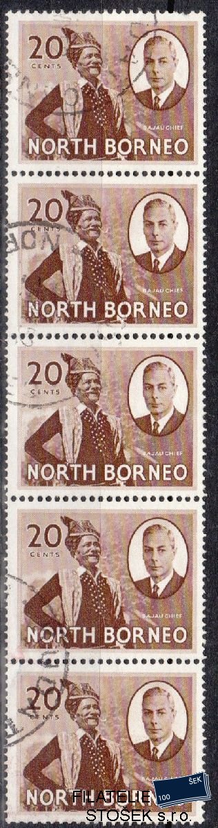 North Borneo známky Mi 285 5 páska