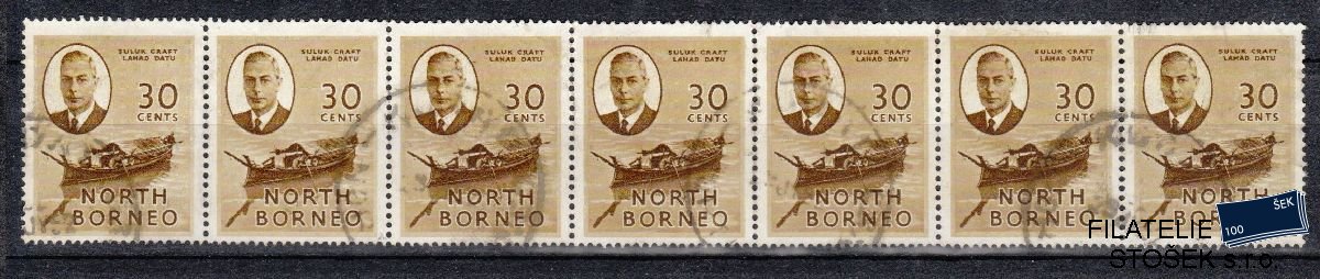 North Borneo známky Mi 286 7 páska