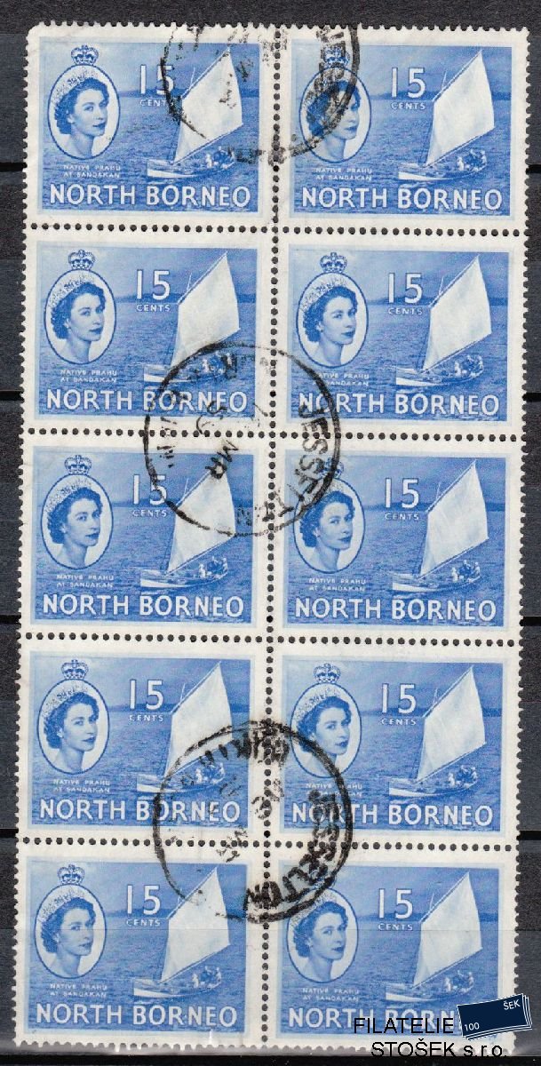 North Borneo známky Mi 301 10 Blok