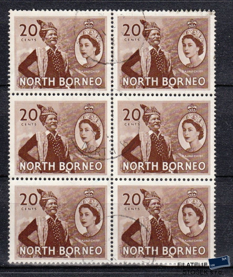 North Borneo známky Mi 302 6 Blok